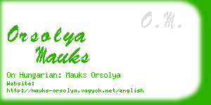 orsolya mauks business card